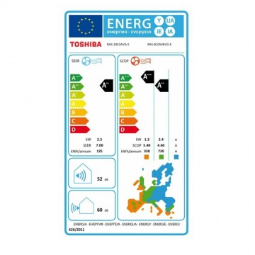 Toshiba Yukai Plus RAS-B10S4KVG-E/RAS-10E2AVG-E Κλιματιστικό Inverter 10000 BTU A++/A+++ με Wi-Fi